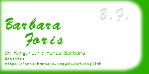 barbara foris business card